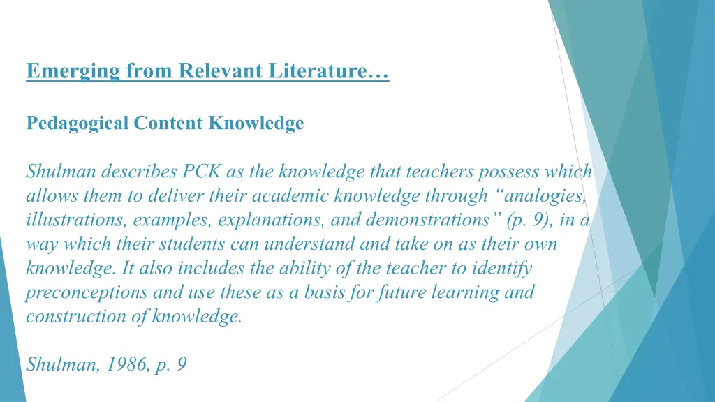 emerging from relevant literature