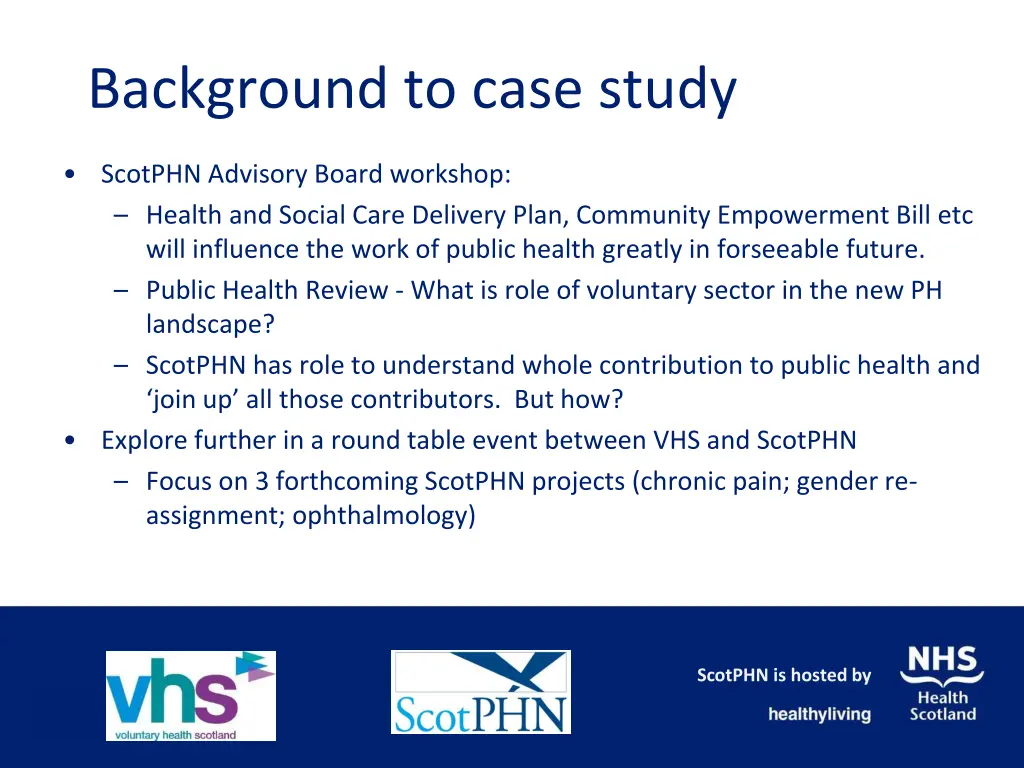 background to case study