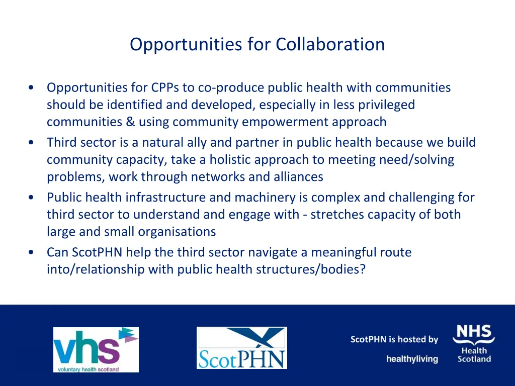 opportunities for collaboration
