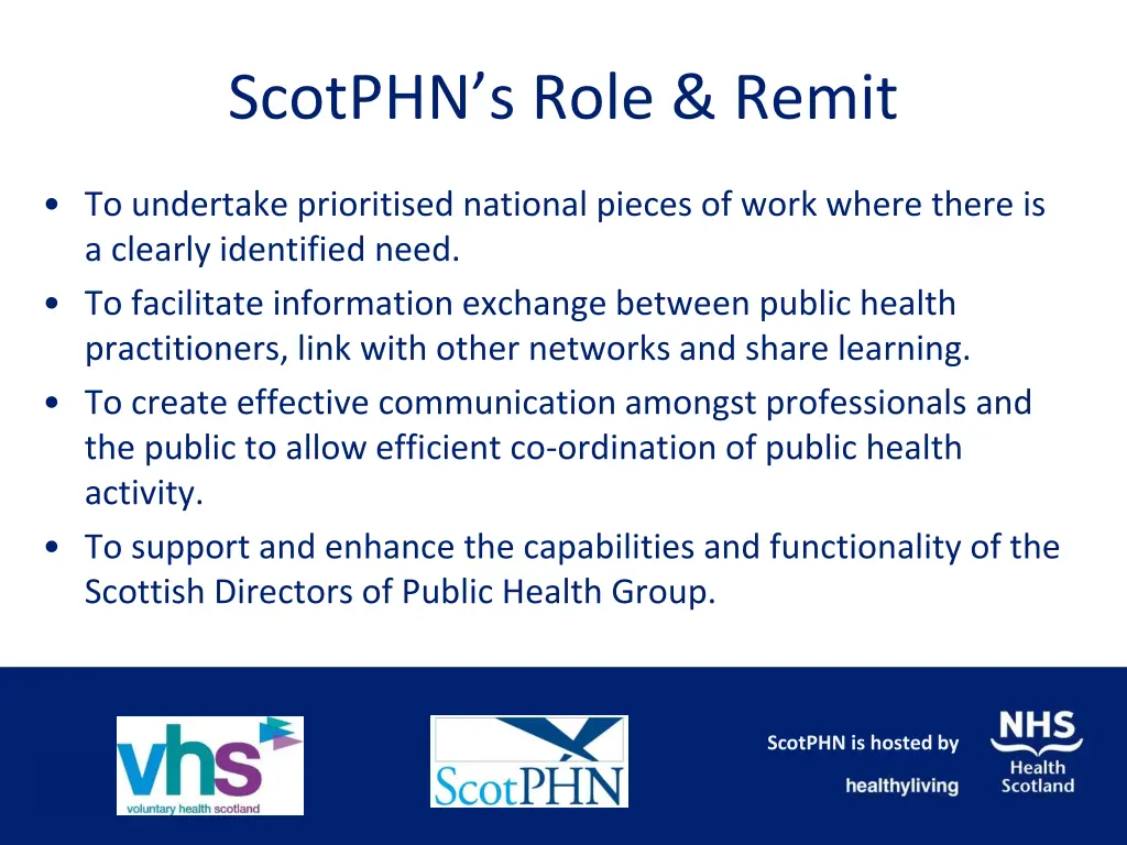 scotphn s role remit