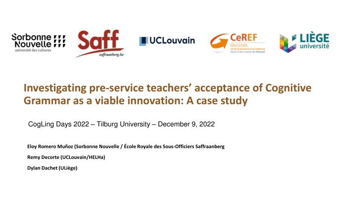 investigating pre service teachers acceptance