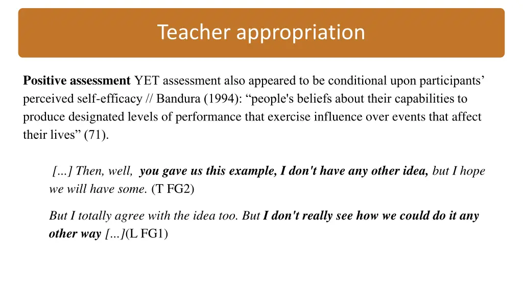 teacher appropriation