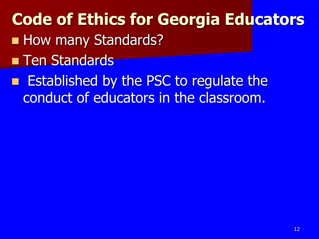 code of ethics for georgia educators how many