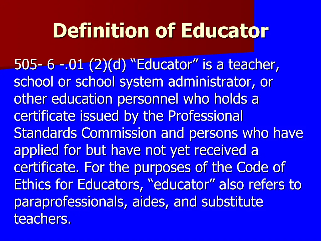 definition of educator