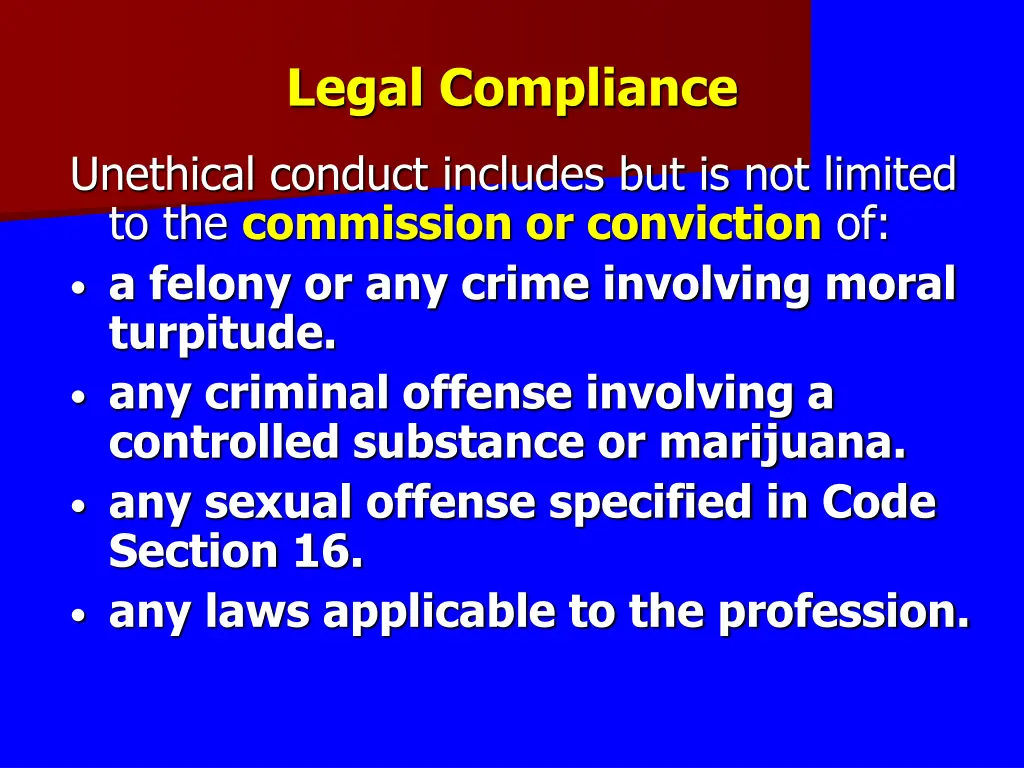 legal compliance