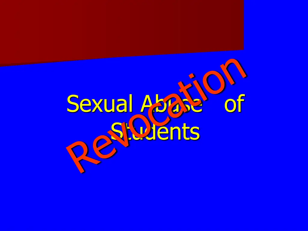 sexual abuse of students
