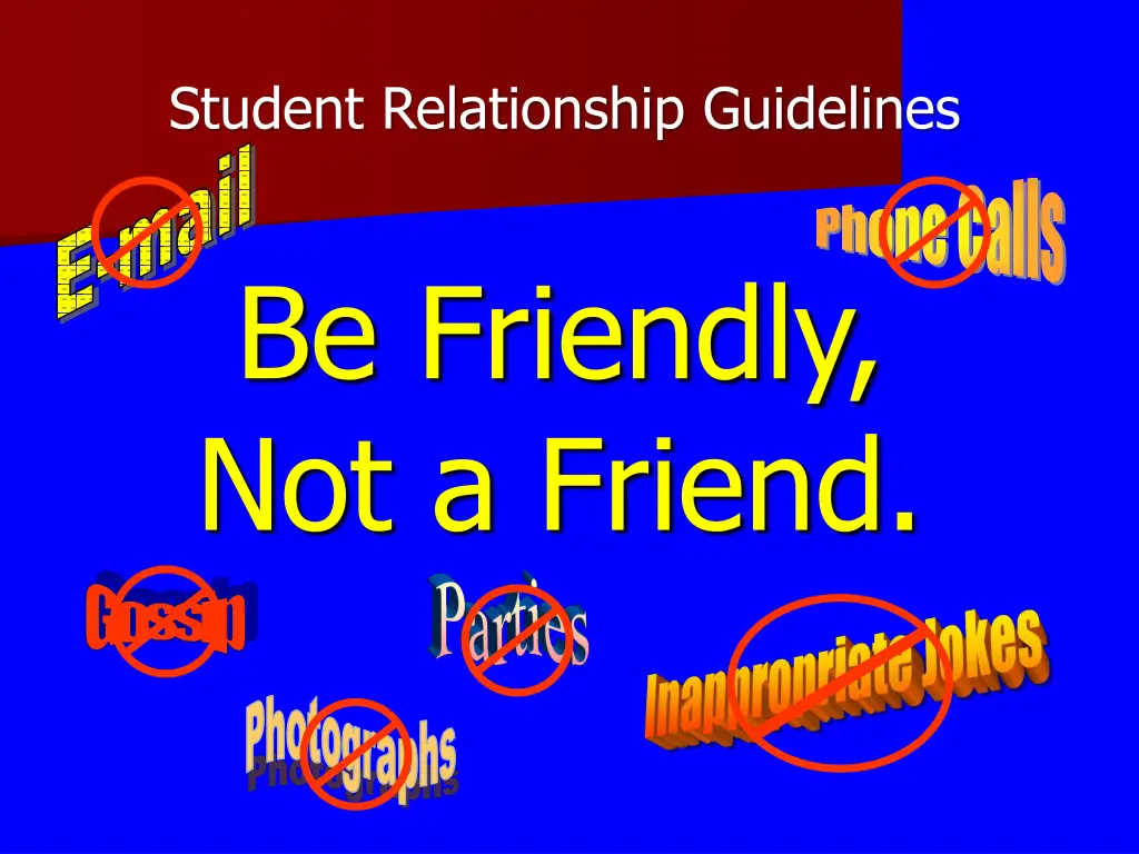 student relationship guidelines mail