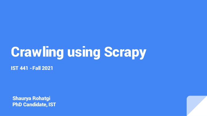 crawling using scrapy