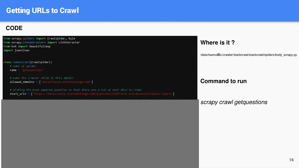 getting urls to crawl 2