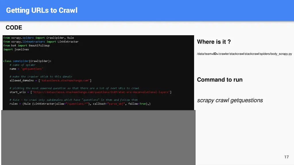 getting urls to crawl 3