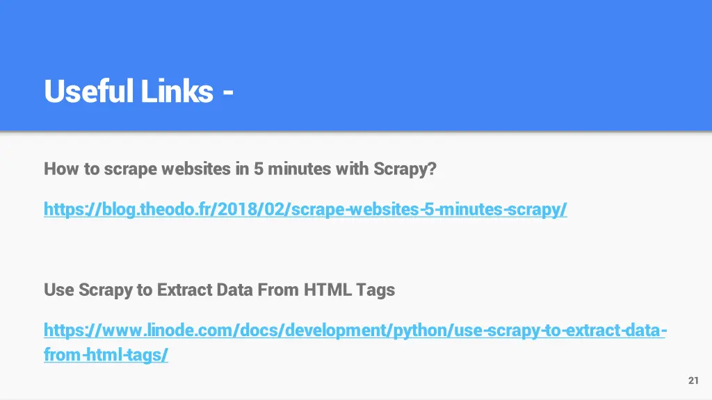 useful links