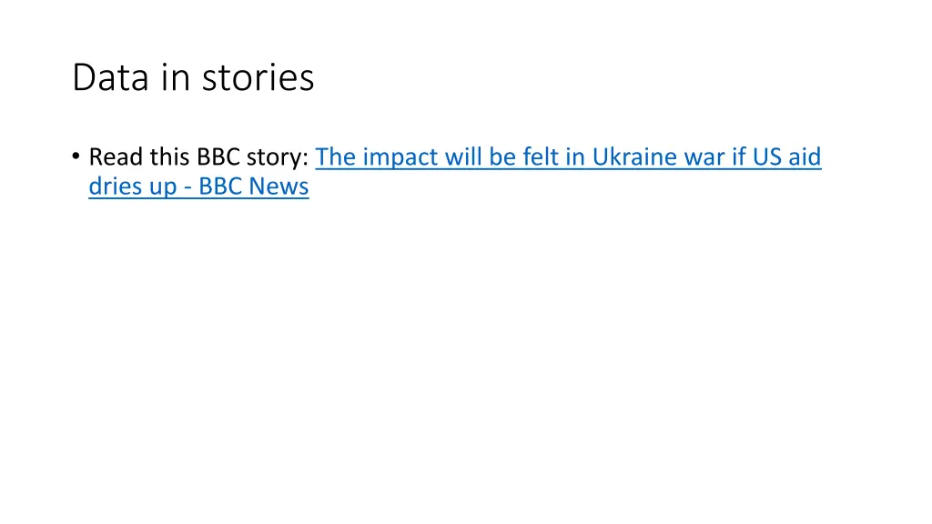 data in stories 1