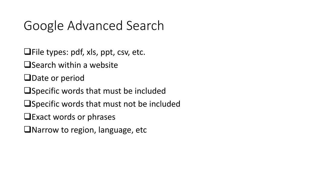 google advanced search