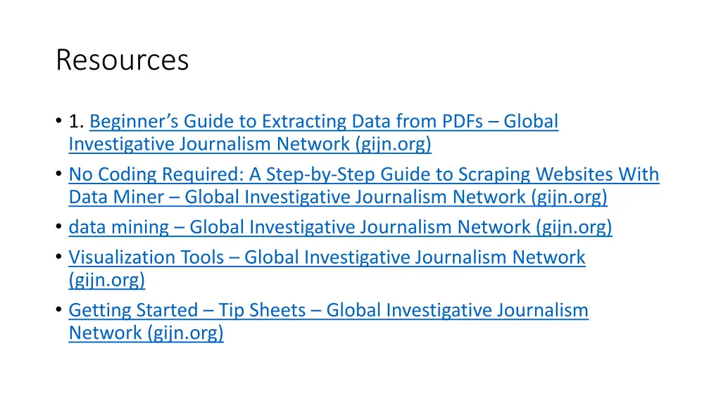 resources