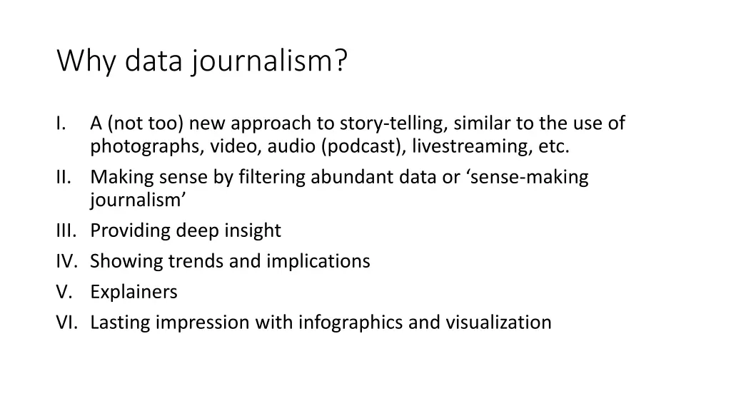 why data journalism