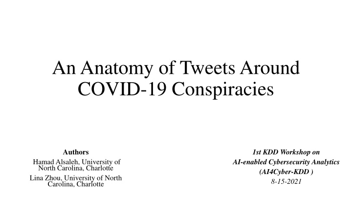 an anatomy of tweets around covid 19 conspiracies