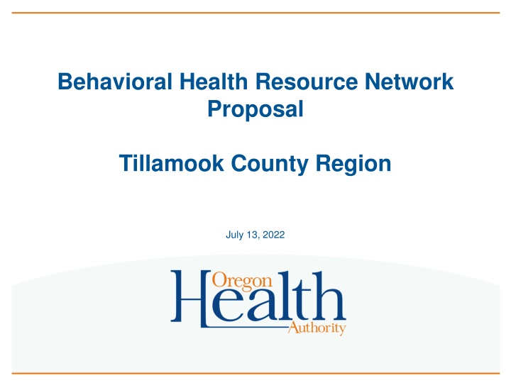 behavioral health resource network proposal