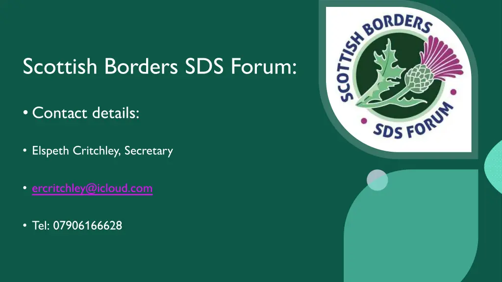 scottish borders sds forum