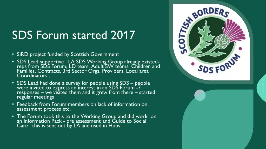 sds forum started 2017