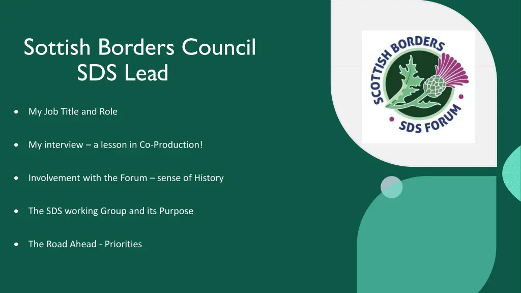 sottish borders council sds lead