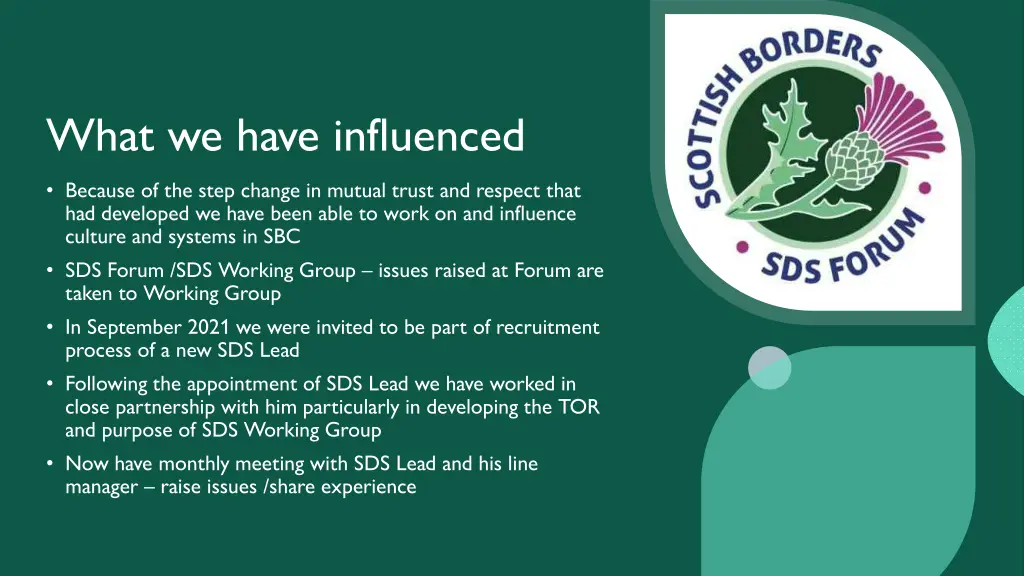 what we have influenced