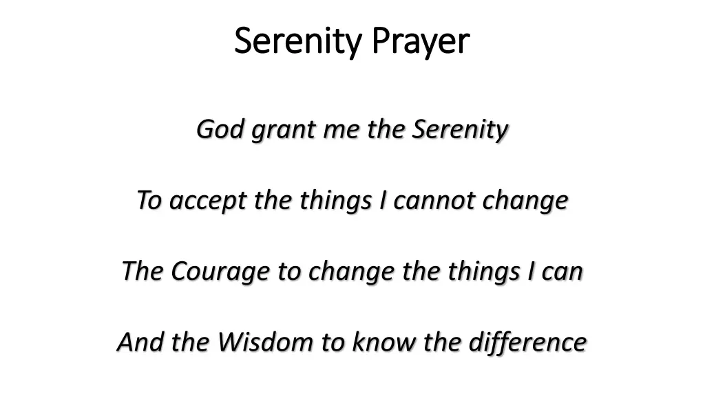 serenity prayer serenity prayer