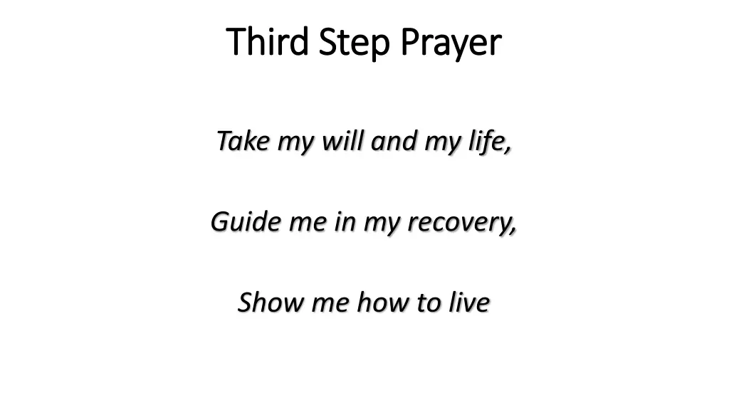 third step prayer third step prayer