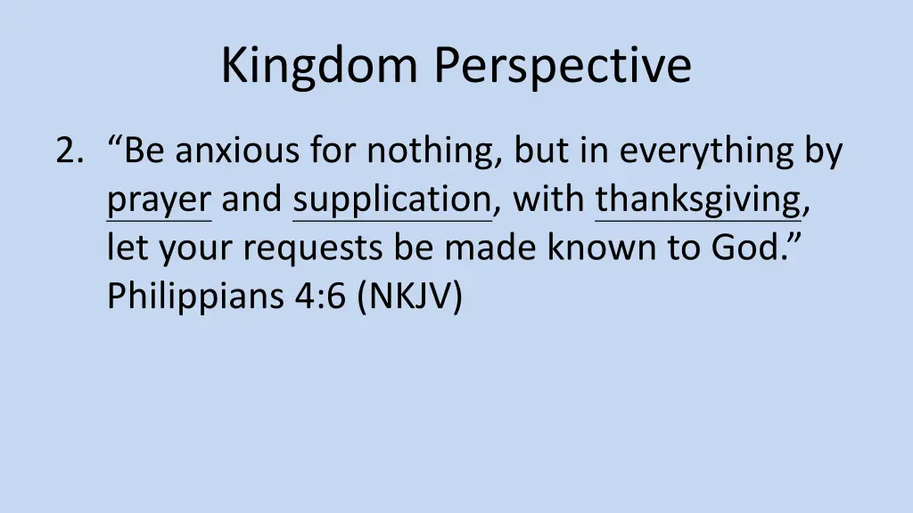 kingdom perspective 1