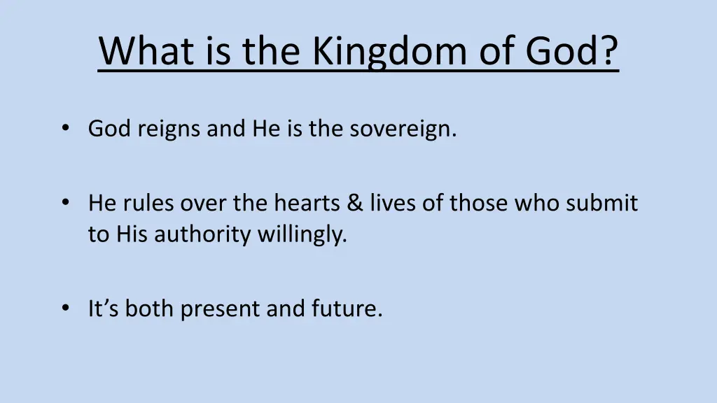what is the kingdom of god 2