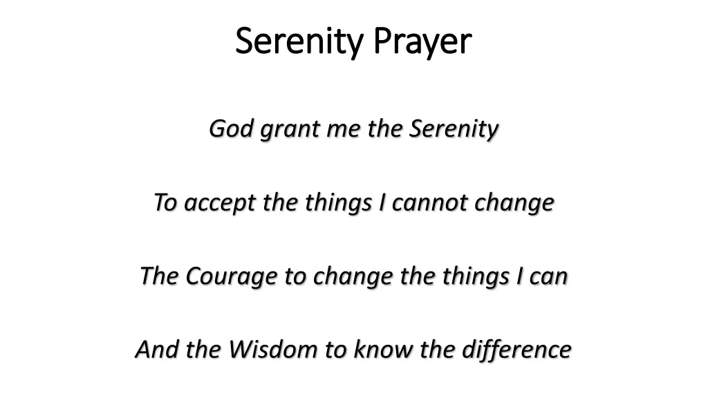 serenity prayer serenity prayer