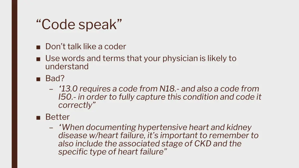 code speak