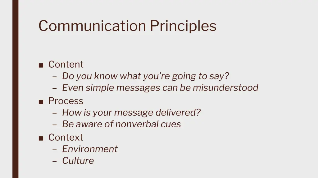 communication principles