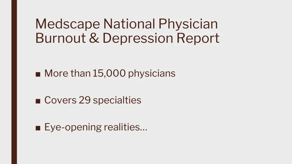 medscape national physician burnout depression