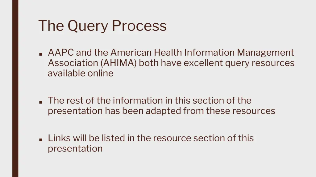 the query process