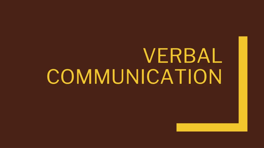 verbal