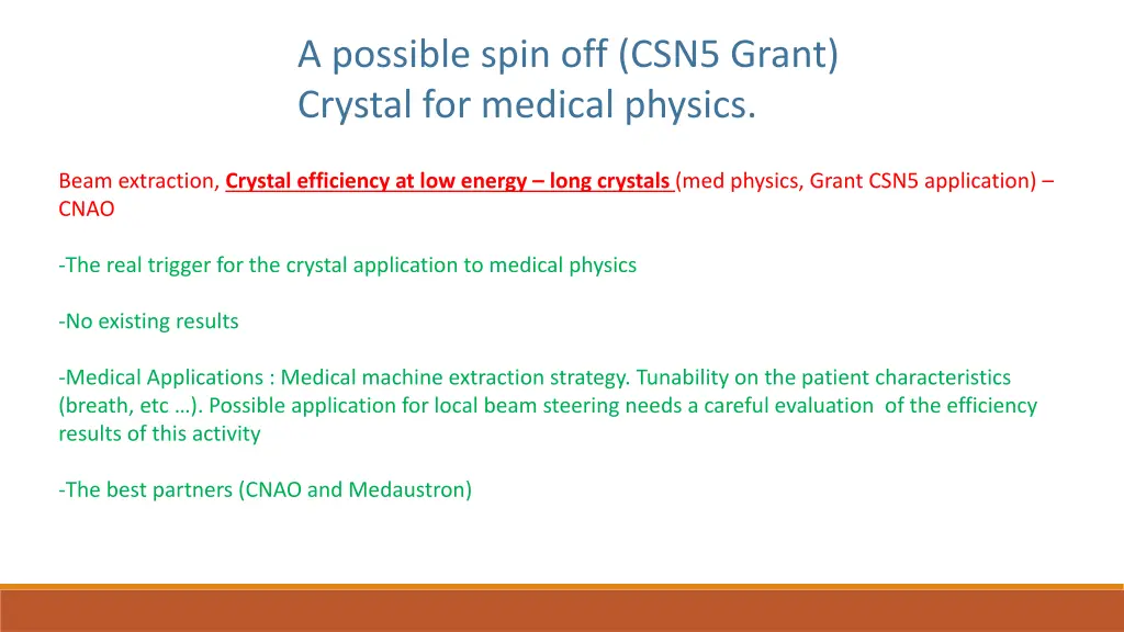 a possible spin off csn5 grant crystal