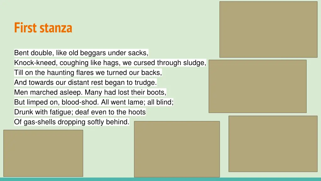 first stanza
