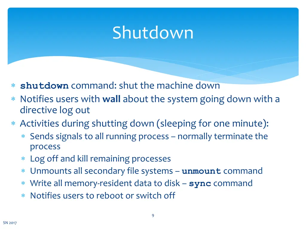 shutdown