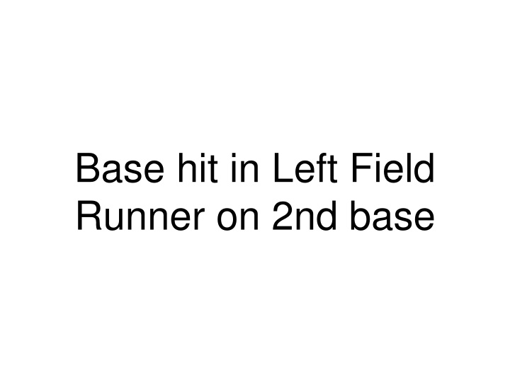 base hit in left field runner on 2nd base