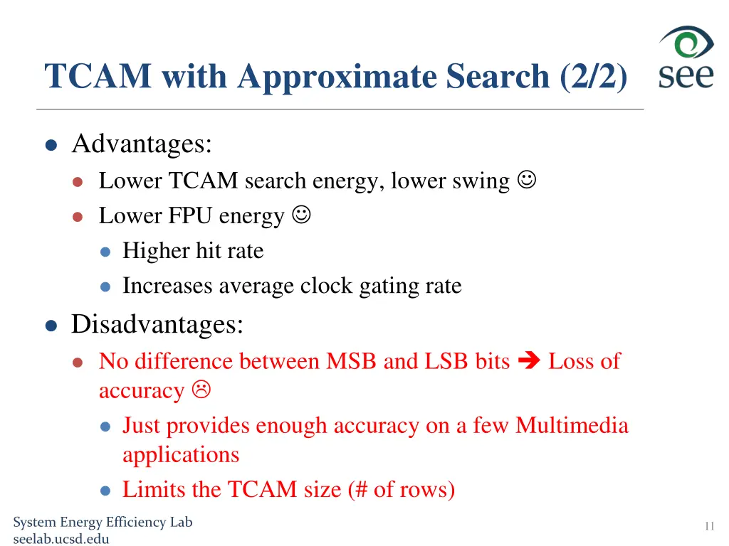 tcam with approximate search 2 2