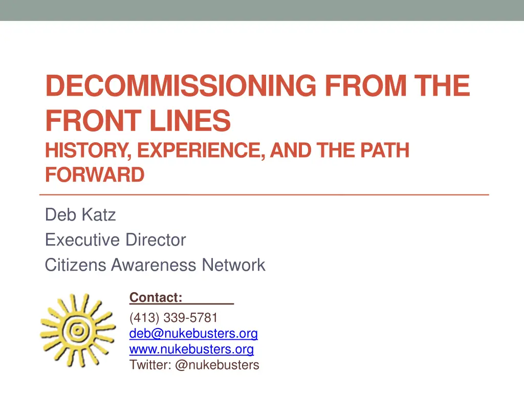 decommissioning from the front lines history 1