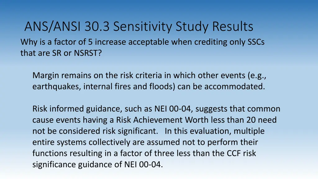 ans ansi 30 3 sensitivity study results 1