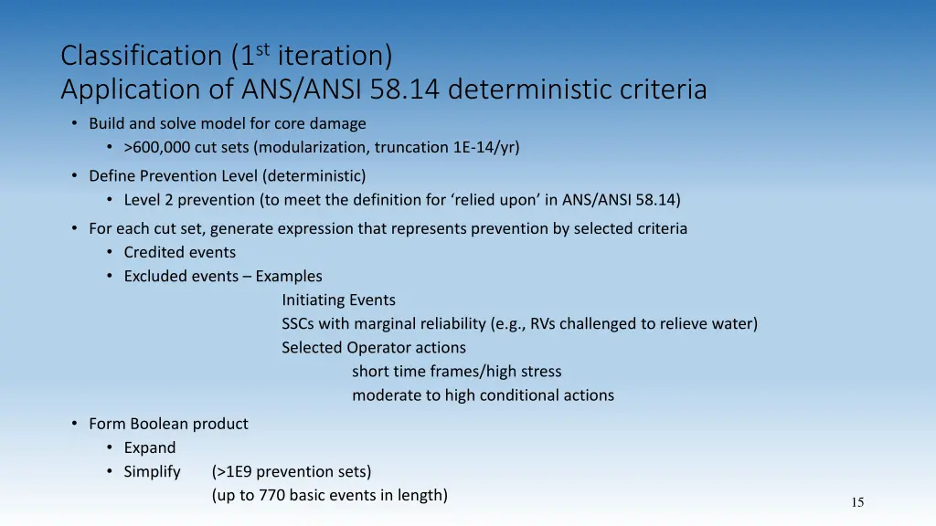 classification 1 st iteration application