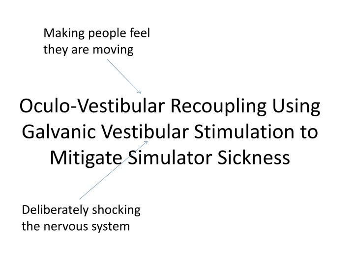 making people feel they are moving