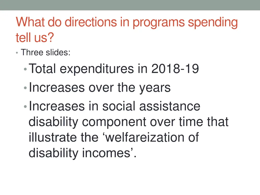 what do directions in programs spending tell