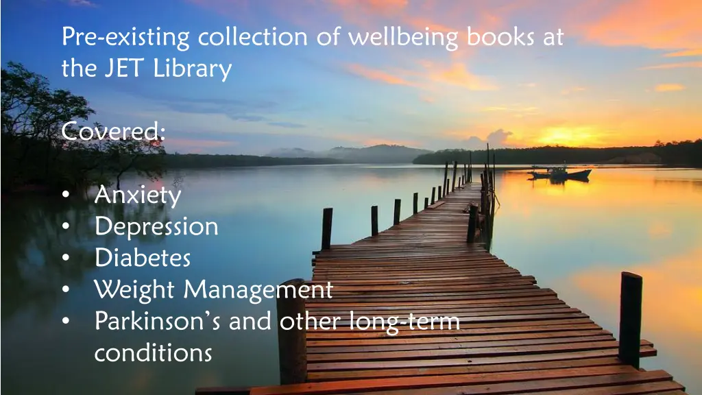 pre existing collection of wellbeing books