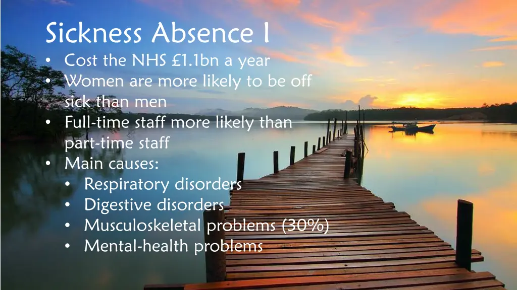 sickness absence i cost the nhs 1 1bn a year