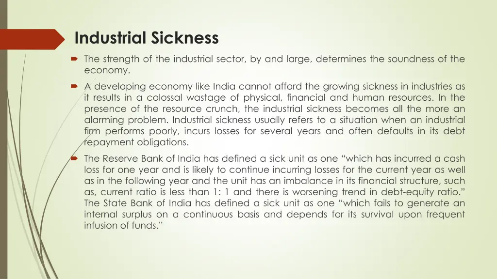industrial sickness