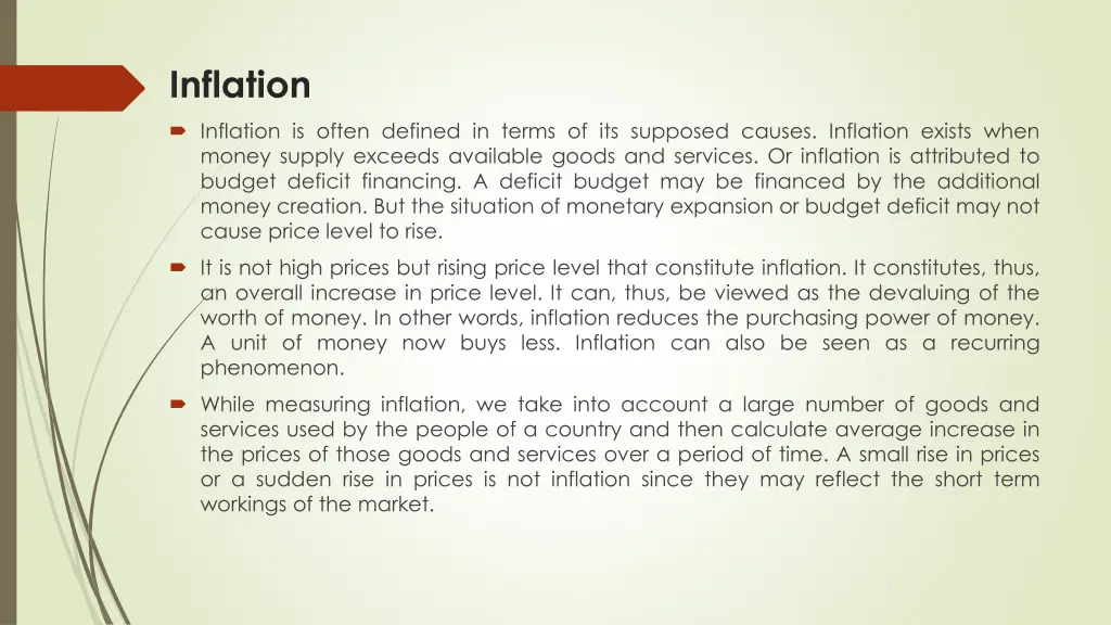 inflation