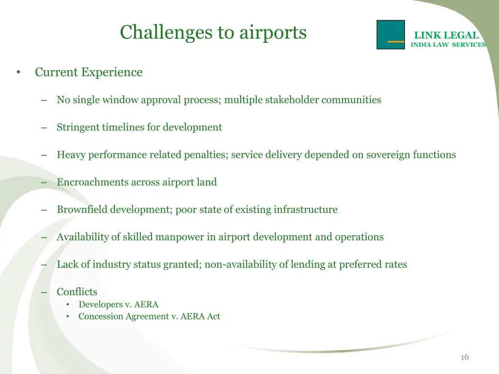 challenges to airports